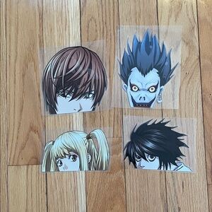 Anime Character Car Stickers Set